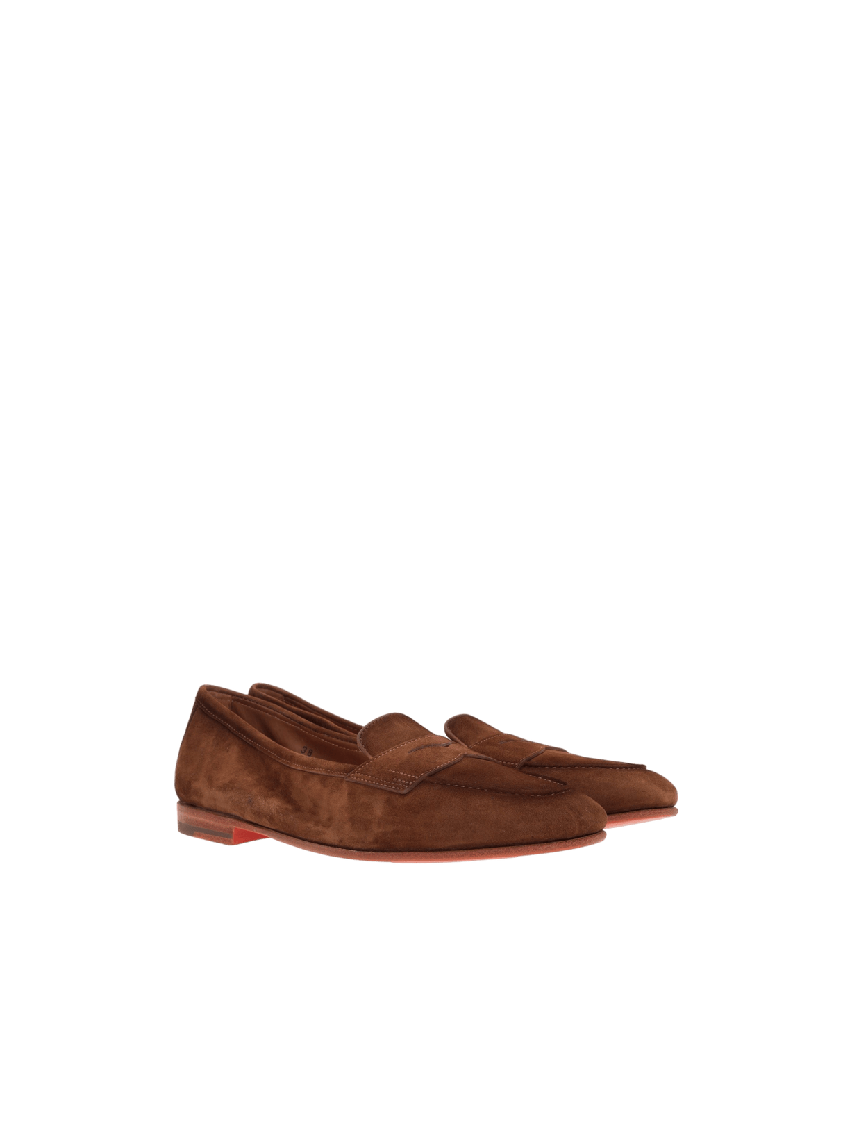 Carla Suede Penny Loafers-SANTONI-JOHN JULIA