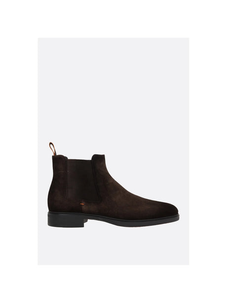 Easy Ankle Boots In Suede-SANTONI-JOHN JULIA