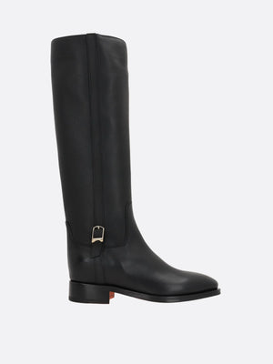 Grainy Leather Boots-SANTONI-JOHN JULIA