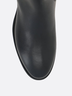 Grainy Leather Boots-SANTONI-JOHN JULIA