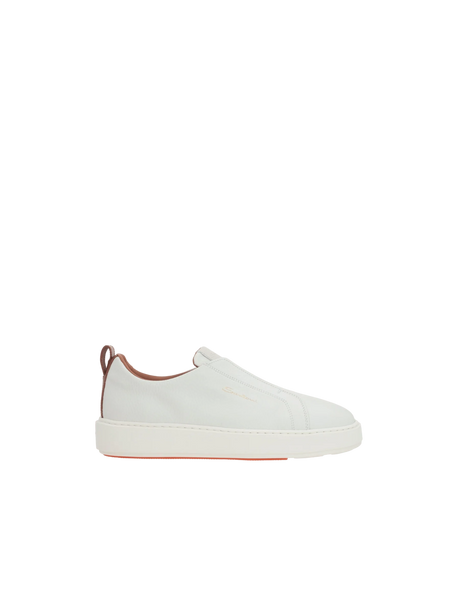 Grainy Leather Slip-On Sneakers-SANTONI-JOHN JULIA