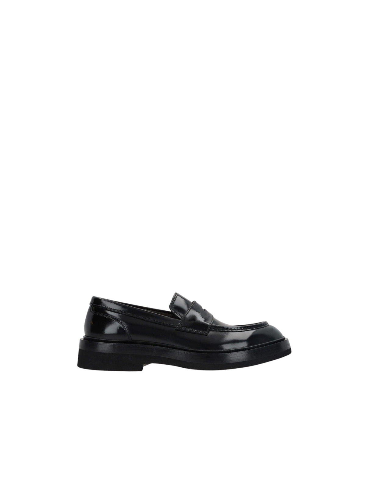 Gunder Polished Leather Loafers-SANTONI-JOHN JULIA