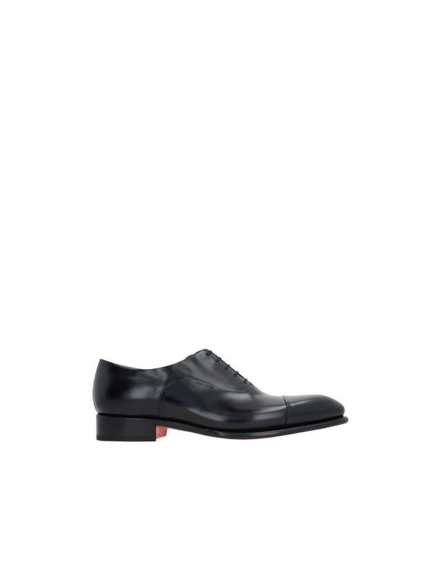 Shiny Leather Oxford Shoes-SANTONI-JOHN JULIA