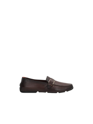 Smooth Leather Loafers-SANTONI-JOHN JULIA