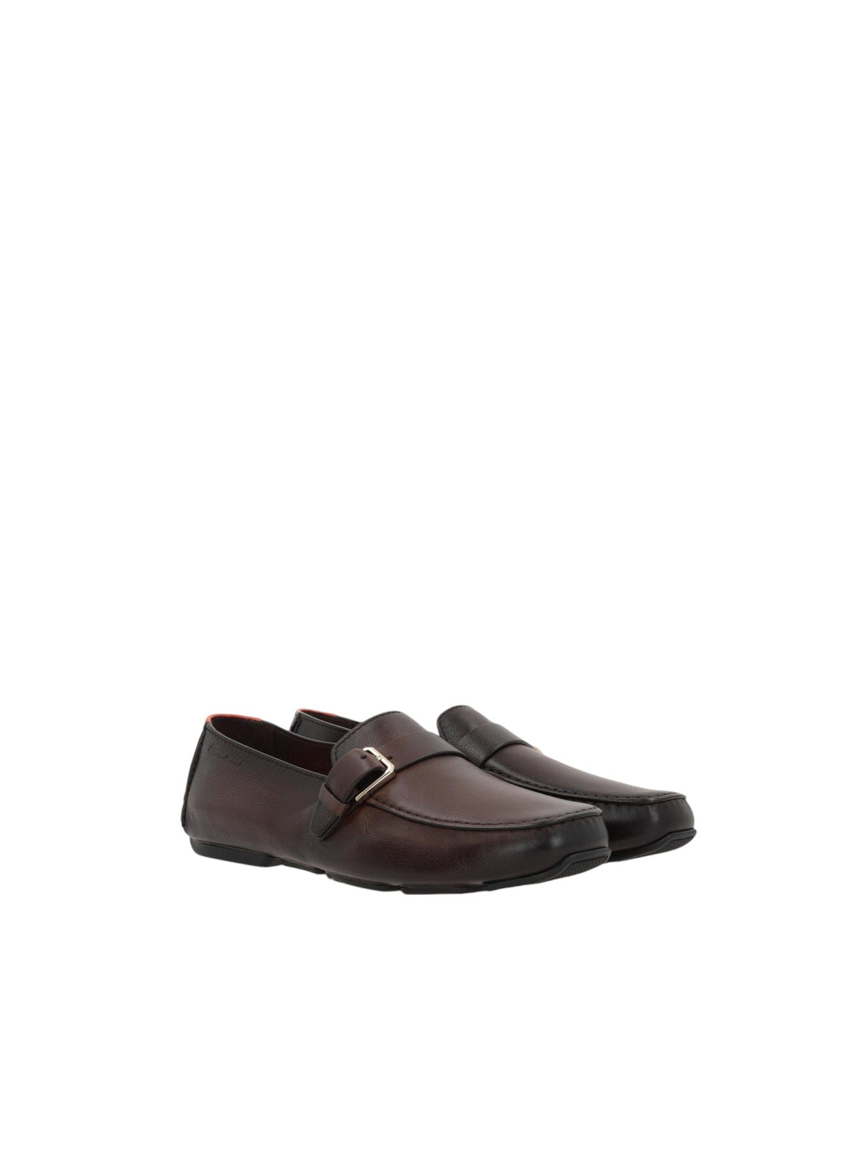 Smooth Leather Loafers-SANTONI-JOHN JULIA