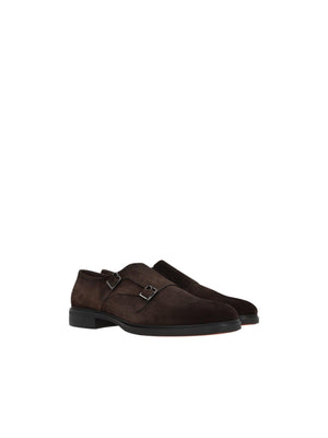 Suede Monk-strap Shoes-SANTONI-JOHN JULIA