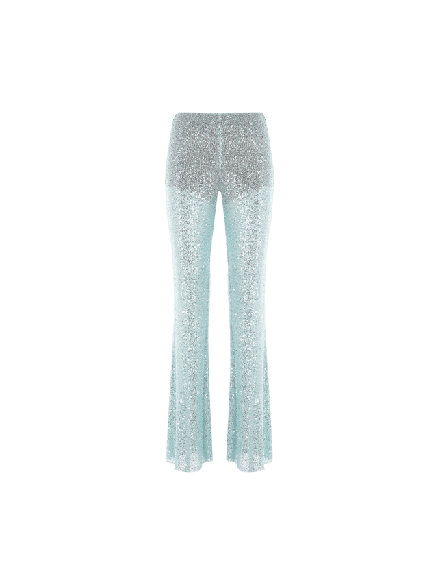 Beaded Fishnet Flared Pants-SELF-PORTRAIT-JOHN JULIA