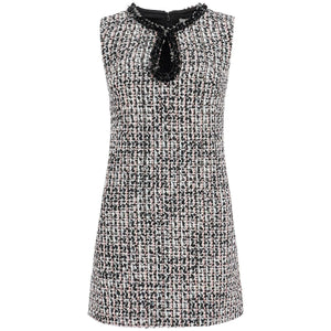 Bouclé Keyhole Cut Mini Dress.