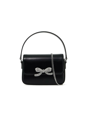 Crystal Bow Leather Micro Bag.