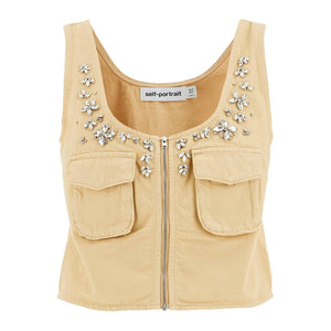 Crystal Embellished Cargo Top.