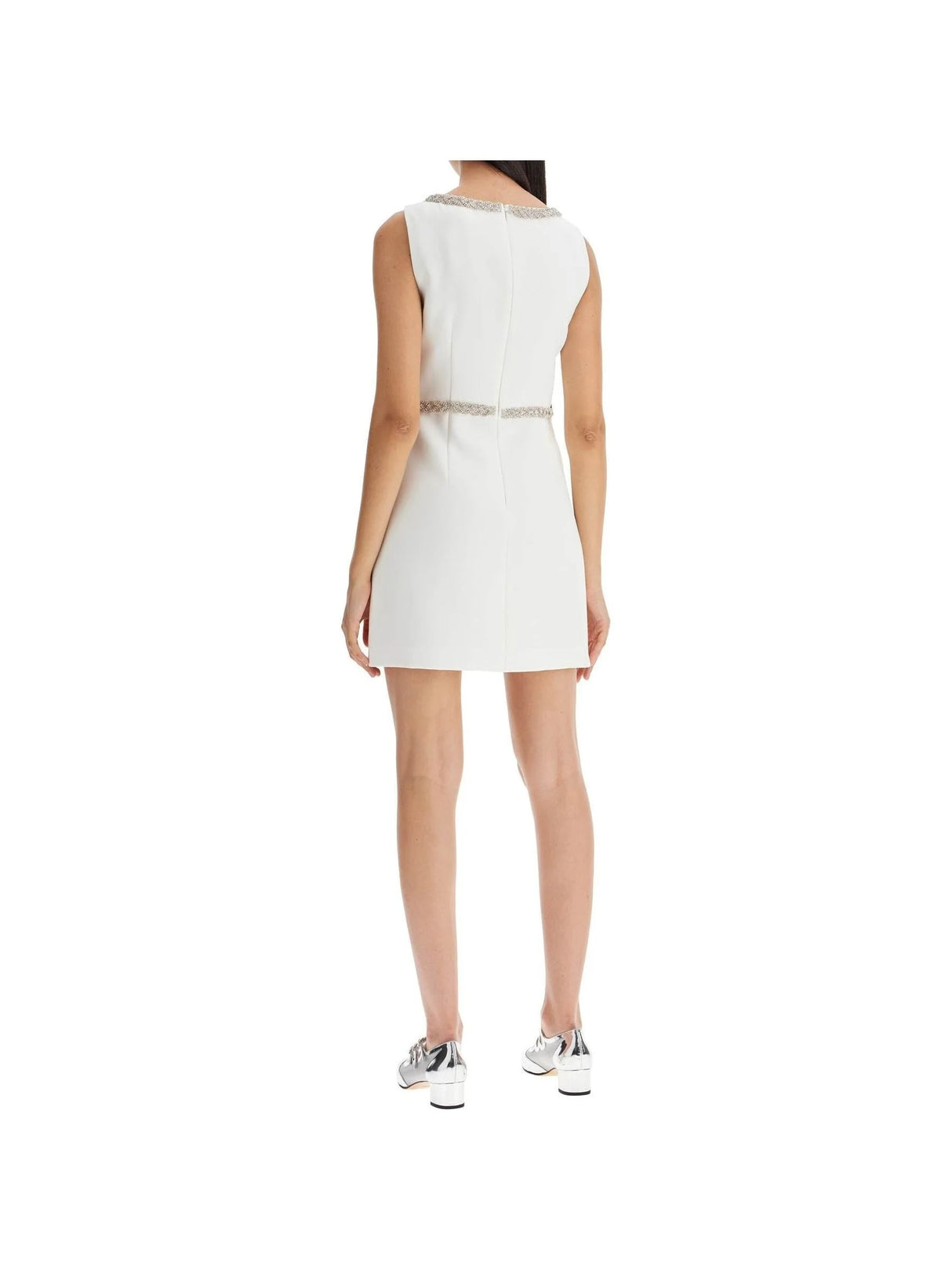 Crystal Trimmed Sheath Dress-Self-Portrait-JOHN JULIA