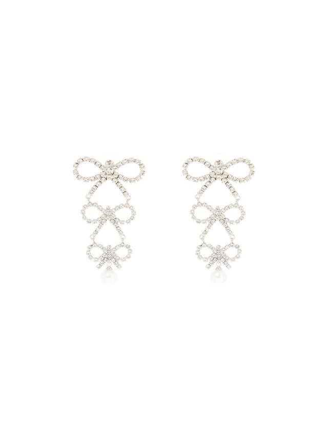 Dangling Earrings With Crystal Bows