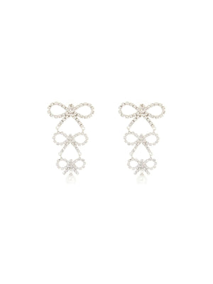 Dangling Earrings With Crystal Bows