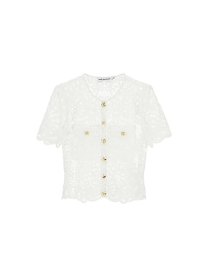 Floral Guipure Lace Top.