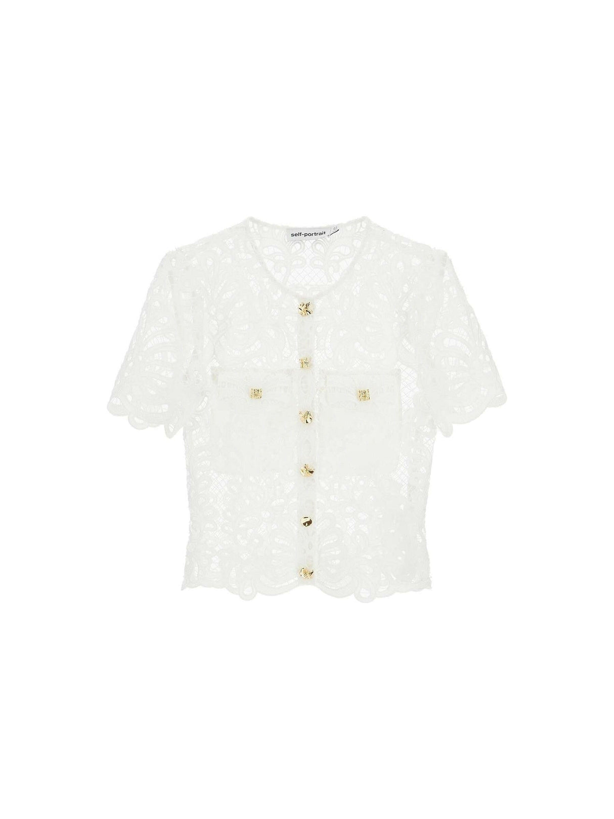 Floral Guipure Lace Top.