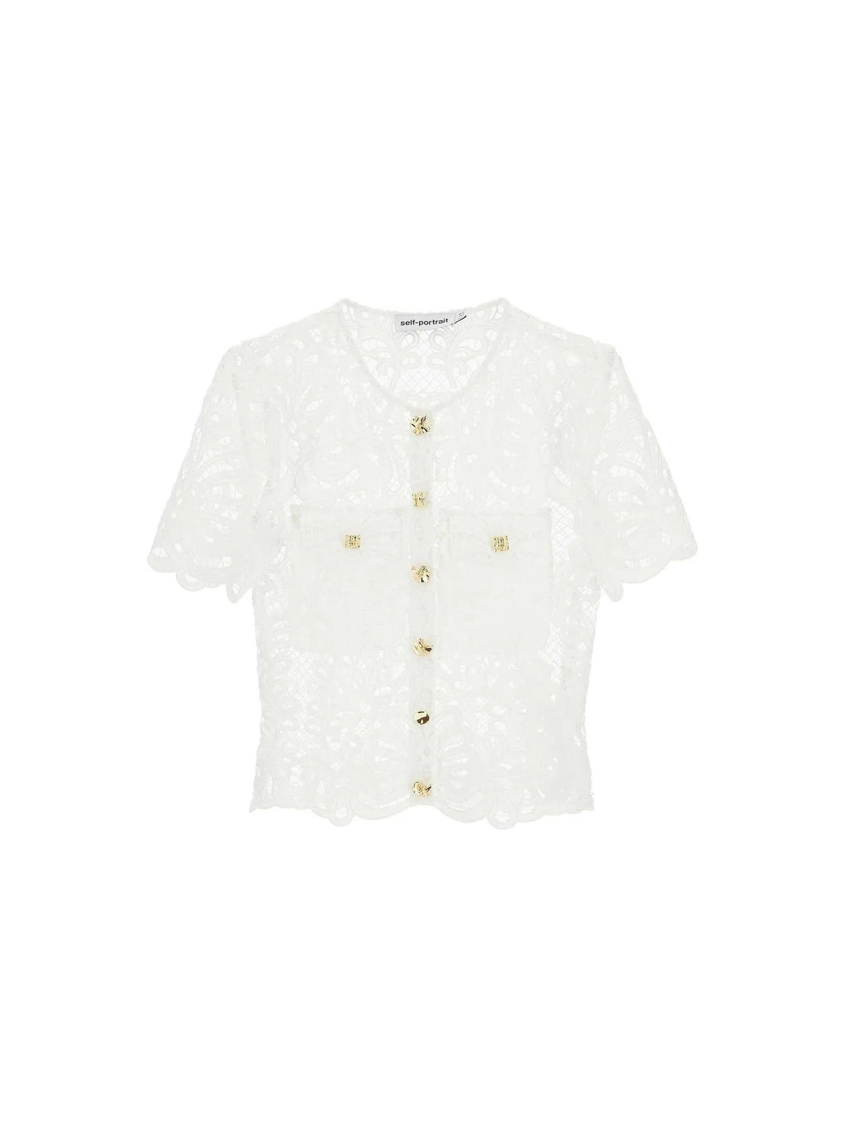 Floral Guipure Lace Top.