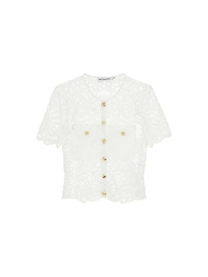 Floral Guipure Lace Top.