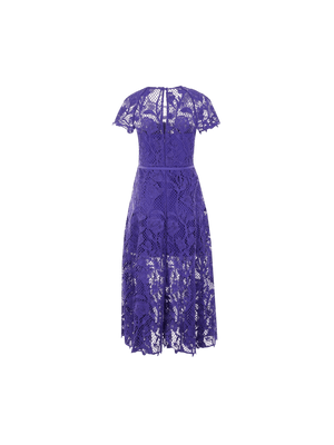 Floral Lace Midi Dress-SELF-PORTRAIT-JOHN JULIA