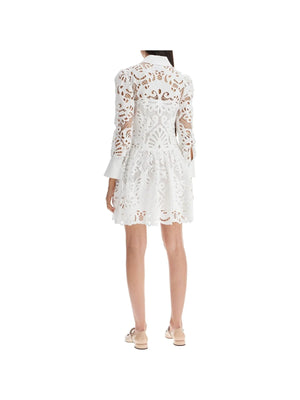 Floral Lace Mini Shirt Dress - Women > Clothing > Dresses > Mini