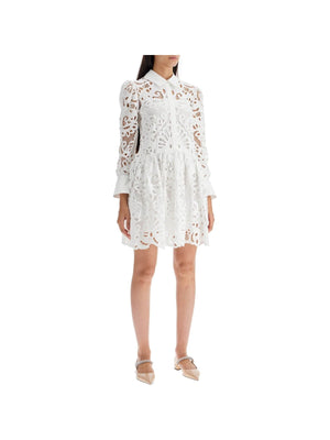 Floral Lace Mini Shirt Dress - Women > Clothing > Dresses > Mini