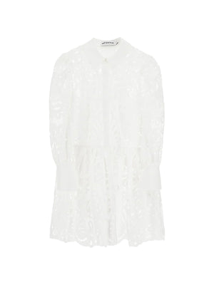 Floral Lace Mini Shirt Dress - 2 - Women > Clothing > Dresses > Mini