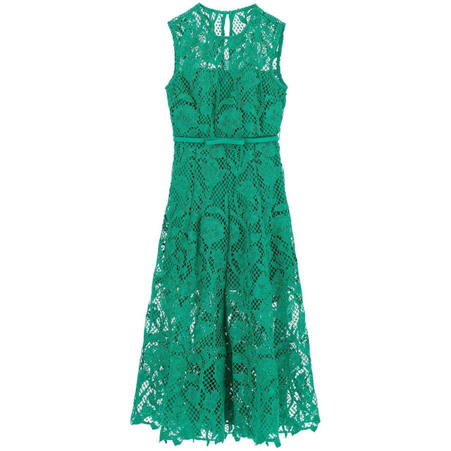 Floral Lace Sleeveless Midi Dress.