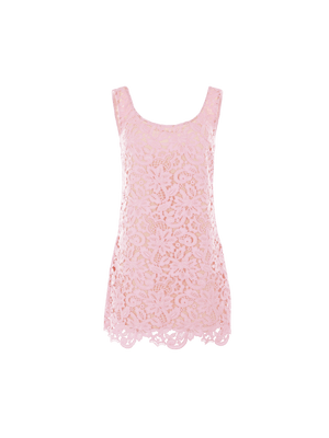 SELF-PORTRAIT-Floral Lace Sleeveless Minidress-JOHN JULIA