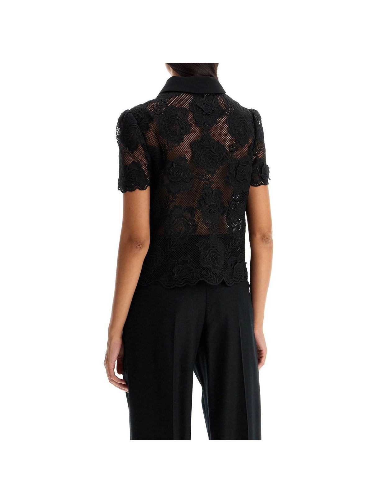 Guipure Lace Button Shirt-Self-Portrait-JOHN JULIA