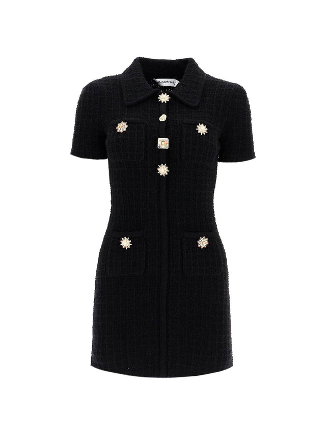 Jewel Buttoned Bouclé Knit Mini Dress - XXXS - Women > Clothing > Dresses > Mini