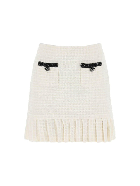 Knitted Mini Skirt With Sequins SELF PORTRAIT JOHN JULIA.