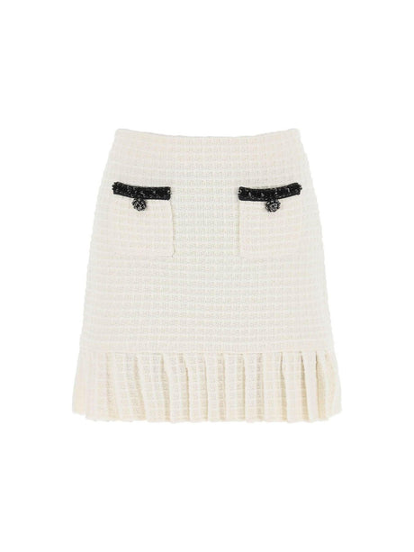 Knitted Mini Skirt With Sequins SELF PORTRAIT JOHN JULIA.