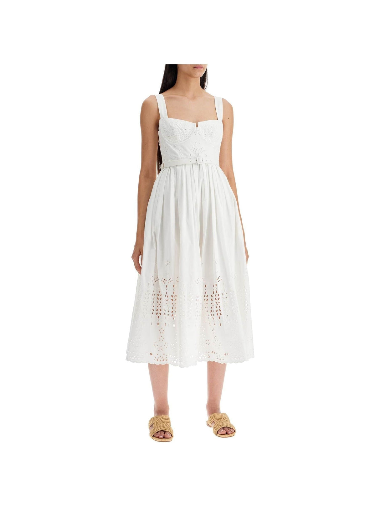 Sangallo Lace Midi Dress