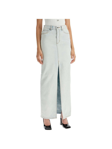 Maxi Denim Skirt In Seven.