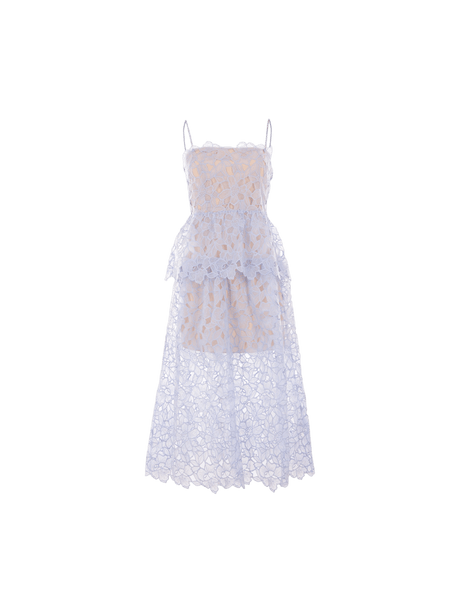 Organza Lace Midi Dress-SELF-PORTRAIT-JOHN JULIA