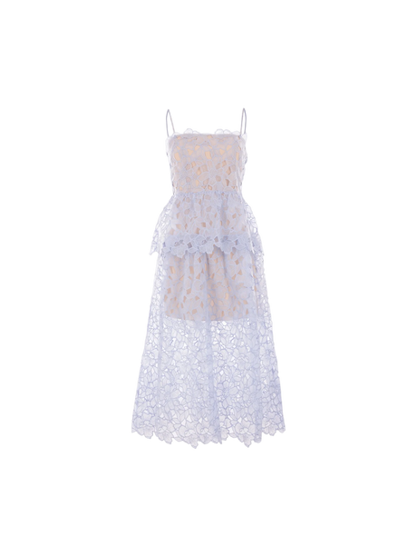 Organza Lace Midi Dress-Self-Portrait-JOHN JULIA