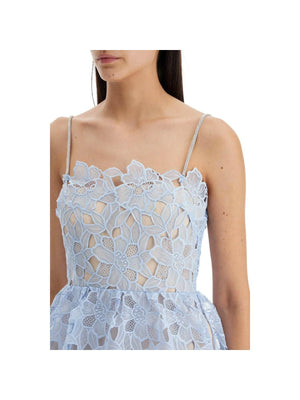 SELF-PORTRAIT-Organza Lace Midi Dress-JOHN JULIA