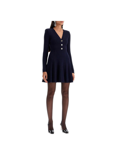 Pointelle Knit Mini Dress