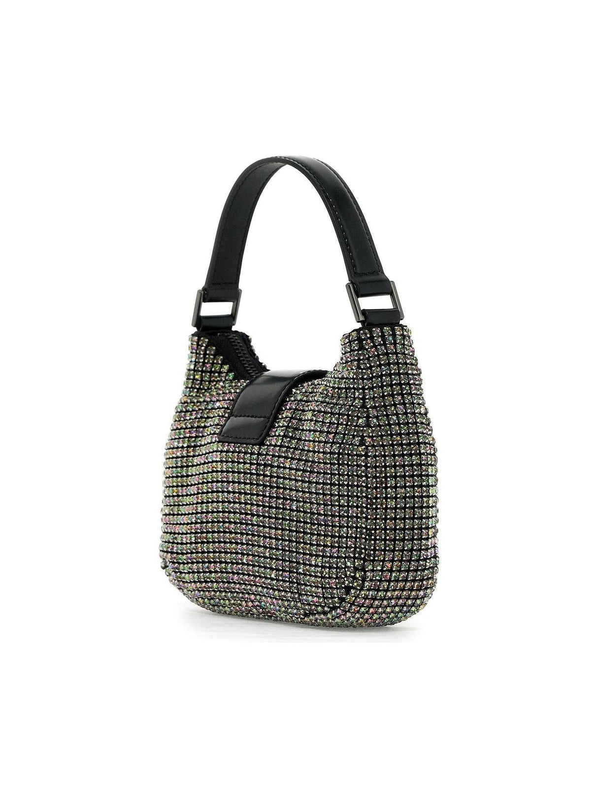 Rhinestone Chainmail Crescent Bag.