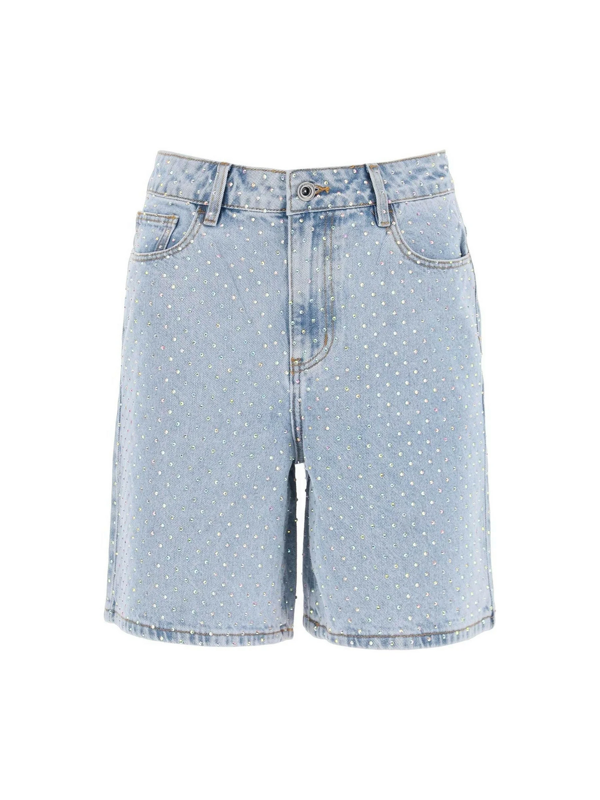 Rhinestone Denim Shorts.