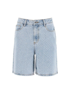 Rhinestone Denim Shorts.