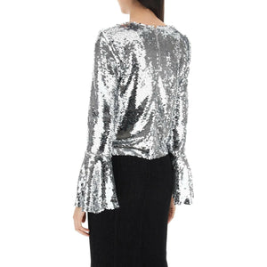 Sequined Cropped Top SELF PORTRAIT JOHN JULIA.