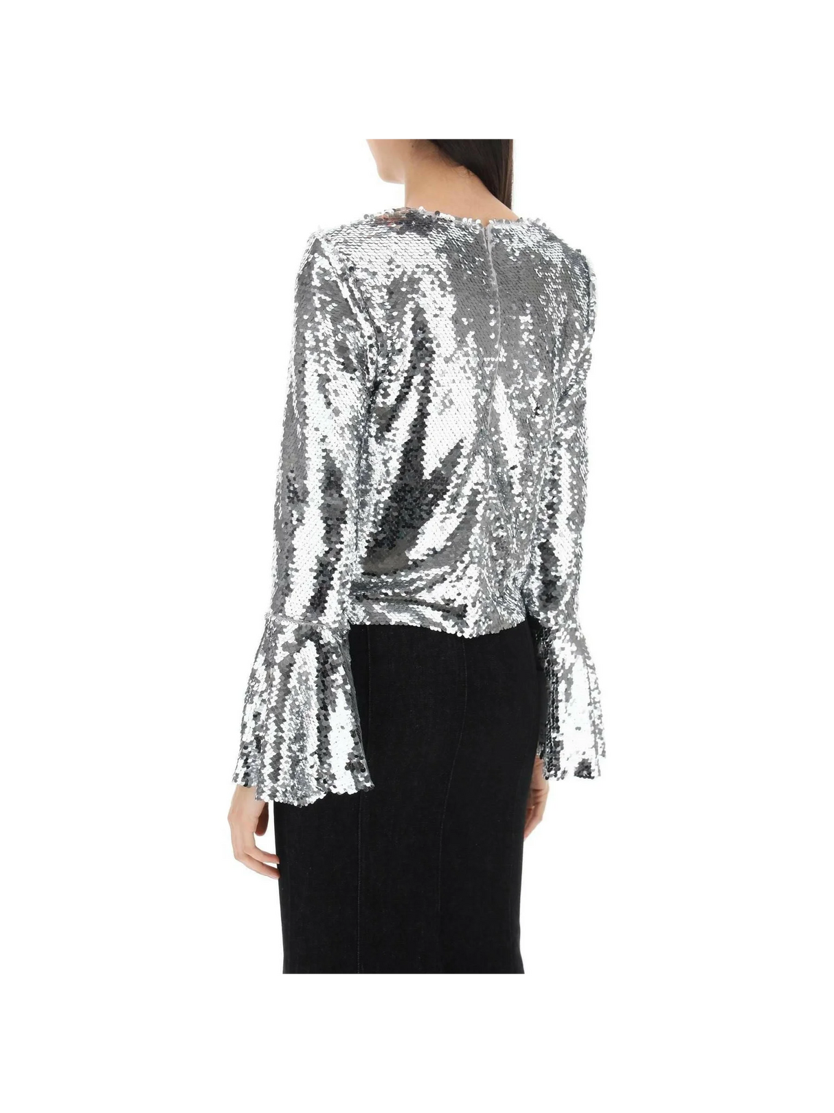 Sequined Cropped Top SELF PORTRAIT JOHN JULIA.