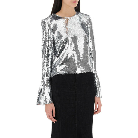 Sequined Cropped Top SELF PORTRAIT JOHN JULIA.