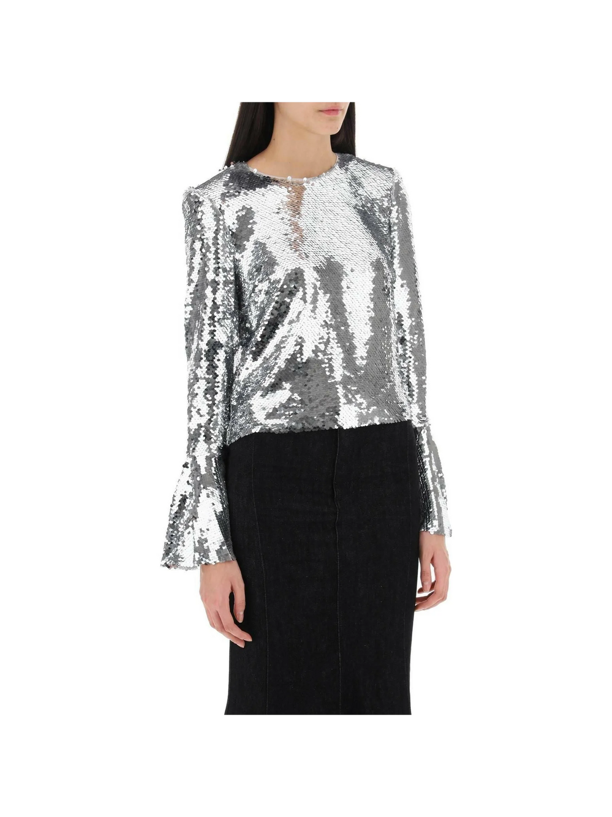 Sequined Cropped Top SELF PORTRAIT JOHN JULIA.