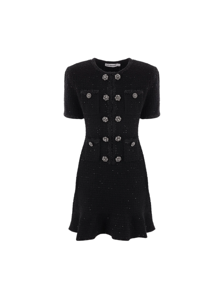 Sequinned Knit Minidress-Self-Portrait-JOHN JULIA