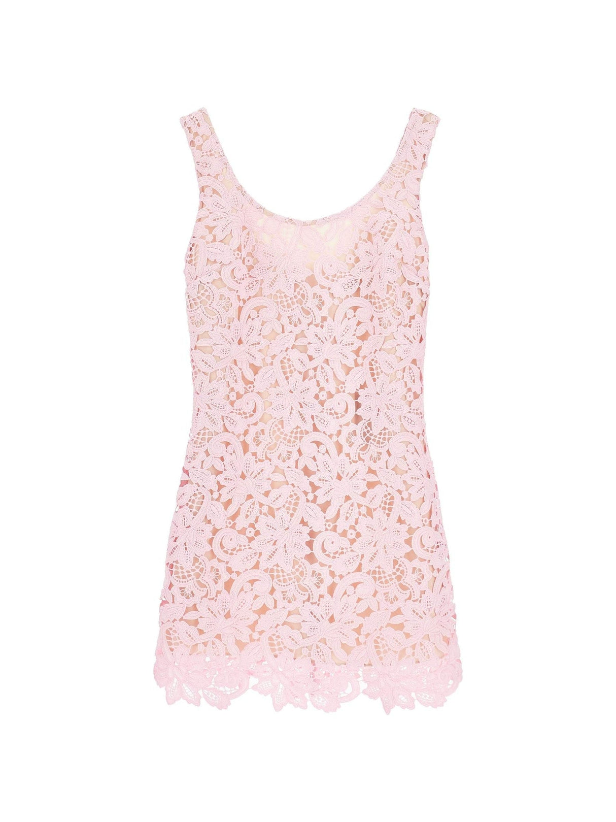 Sleeveless Floral Lace Mini Dress - 2 - Women > Clothing > Dresses > Mini