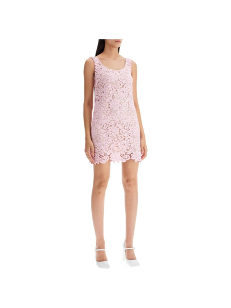 Sleeveless Floral Lace Mini Dress