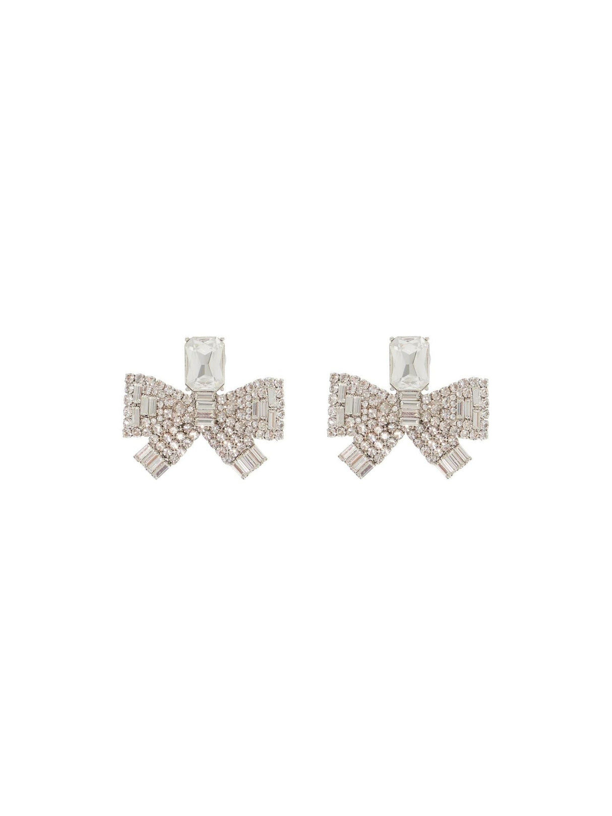 Small Crystal Bow Earrings