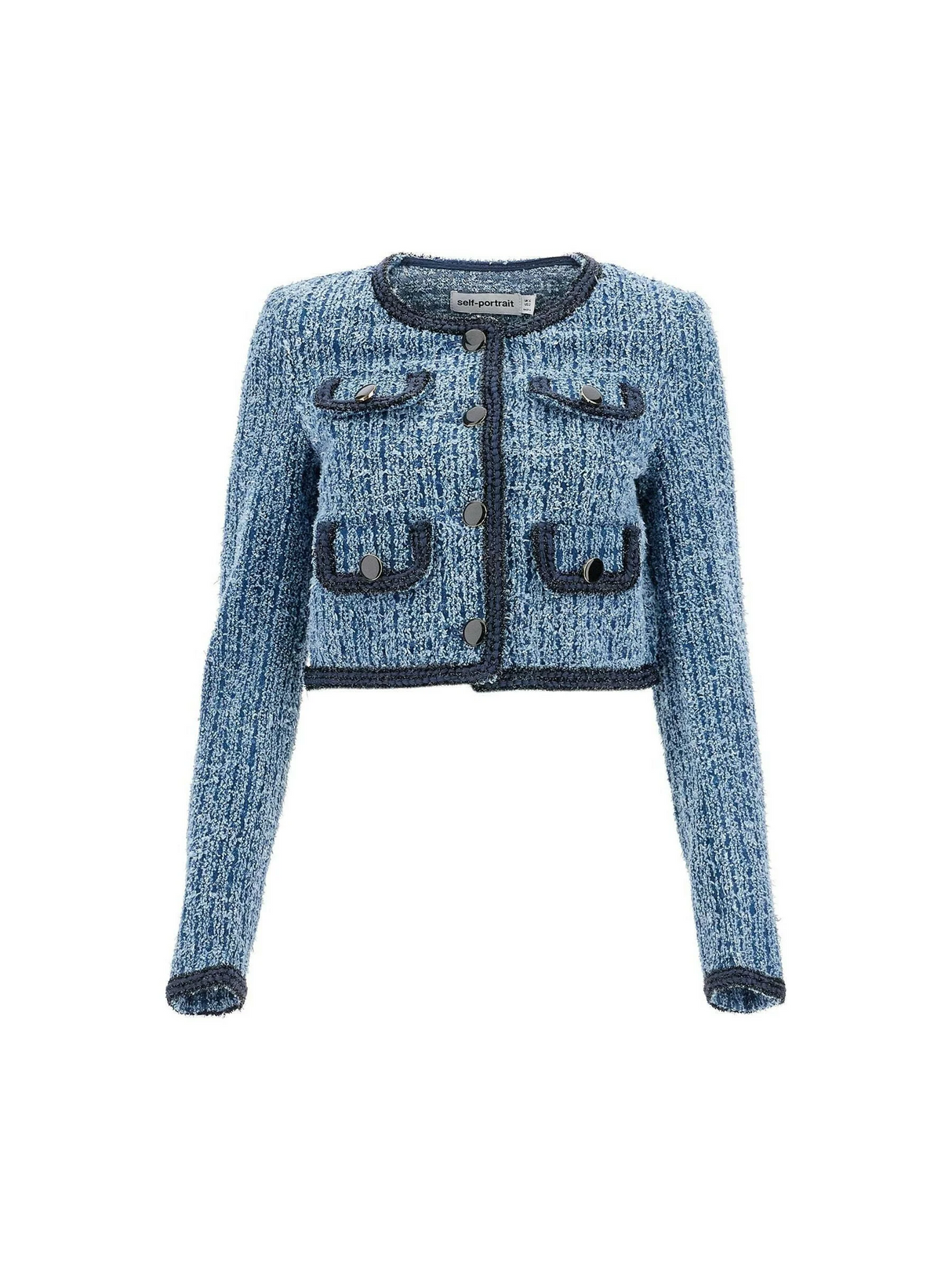 Textured Denim Jacket.