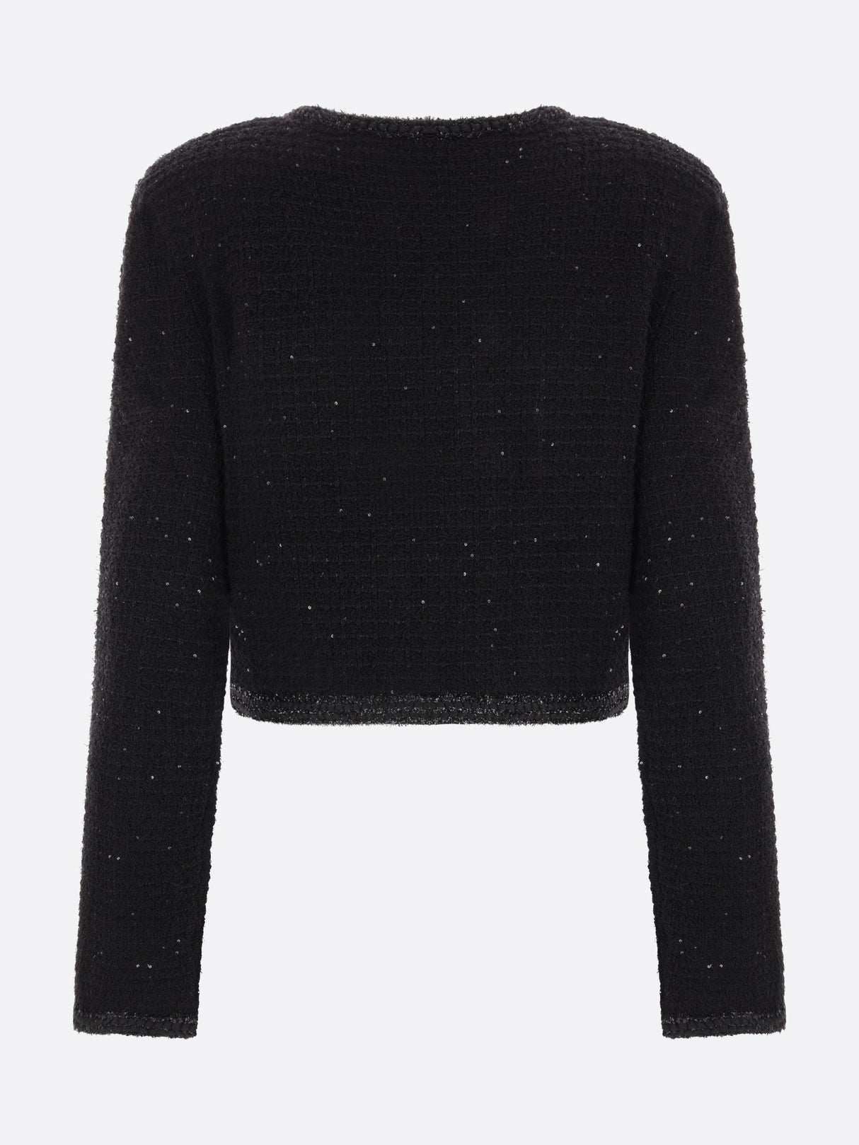 Textured Knit Cropped Jacket-SELF-PORTRAIT-JOHN JULIA